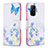 Coque Portefeuille Motif Fantaisie Livre Cuir Etui Clapet B01F pour Oppo A94 5G Bleu