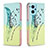 Coque Portefeuille Motif Fantaisie Livre Cuir Etui Clapet B01F pour Oppo A96 4G Pastel Vert