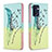 Coque Portefeuille Motif Fantaisie Livre Cuir Etui Clapet B01F pour Oppo Find X5 Lite 5G Pastel Vert