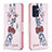 Coque Portefeuille Motif Fantaisie Livre Cuir Etui Clapet B01F pour Oppo Find X5 Lite 5G Rose