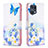 Coque Portefeuille Motif Fantaisie Livre Cuir Etui Clapet B01F pour Oppo Find X5 Pro 5G Bleu