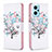 Coque Portefeuille Motif Fantaisie Livre Cuir Etui Clapet B01F pour Oppo K10 4G Blanc