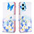 Coque Portefeuille Motif Fantaisie Livre Cuir Etui Clapet B01F pour Oppo K10 4G Bleu