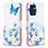 Coque Portefeuille Motif Fantaisie Livre Cuir Etui Clapet B01F pour Oppo Reno7 5G Bleu