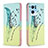 Coque Portefeuille Motif Fantaisie Livre Cuir Etui Clapet B01F pour Oppo Reno7 Pro 5G Pastel Vert