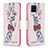 Coque Portefeuille Motif Fantaisie Livre Cuir Etui Clapet B01F pour Realme 8 4G Rose