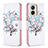 Coque Portefeuille Motif Fantaisie Livre Cuir Etui Clapet B01F pour Realme C33 Blanc