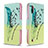 Coque Portefeuille Motif Fantaisie Livre Cuir Etui Clapet B01F pour Samsung Galaxy A01 SM-A015 Pastel Vert