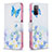 Coque Portefeuille Motif Fantaisie Livre Cuir Etui Clapet B01F pour Samsung Galaxy A02s Bleu