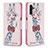 Coque Portefeuille Motif Fantaisie Livre Cuir Etui Clapet B01F pour Samsung Galaxy A04s Rose