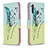 Coque Portefeuille Motif Fantaisie Livre Cuir Etui Clapet B01F pour Samsung Galaxy A20s Pastel Vert