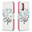 Coque Portefeuille Motif Fantaisie Livre Cuir Etui Clapet B01F pour Samsung Galaxy A52 4G Blanc