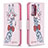 Coque Portefeuille Motif Fantaisie Livre Cuir Etui Clapet B01F pour Samsung Galaxy A52s 5G Rose