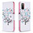 Coque Portefeuille Motif Fantaisie Livre Cuir Etui Clapet B01F pour Samsung Galaxy F02S SM-E025F Blanc