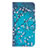 Coque Portefeuille Motif Fantaisie Livre Cuir Etui Clapet B01F pour Samsung Galaxy M10 Cyan