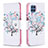 Coque Portefeuille Motif Fantaisie Livre Cuir Etui Clapet B01F pour Samsung Galaxy M32 4G Blanc