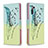 Coque Portefeuille Motif Fantaisie Livre Cuir Etui Clapet B01F pour Samsung Galaxy Note 10 5G Pastel Vert