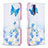 Coque Portefeuille Motif Fantaisie Livre Cuir Etui Clapet B01F pour Samsung Galaxy Note 20 5G Bleu