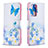 Coque Portefeuille Motif Fantaisie Livre Cuir Etui Clapet B01F pour Samsung Galaxy Note 20 Ultra 5G Bleu