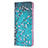 Coque Portefeuille Motif Fantaisie Livre Cuir Etui Clapet B01F pour Samsung Galaxy S21 Ultra 5G Cyan