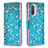 Coque Portefeuille Motif Fantaisie Livre Cuir Etui Clapet B01F pour Xiaomi Mi 11i 5G Cyan