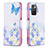 Coque Portefeuille Motif Fantaisie Livre Cuir Etui Clapet B01F pour Xiaomi Redmi Note 11 4G (2021) Bleu