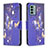 Coque Portefeuille Motif Fantaisie Livre Cuir Etui Clapet B03F pour Nokia G22 Bleu Royal