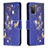 Coque Portefeuille Motif Fantaisie Livre Cuir Etui Clapet B03F pour Samsung Galaxy A02s Bleu Royal