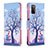 Coque Portefeuille Motif Fantaisie Livre Cuir Etui Clapet B03F pour Samsung Galaxy A02s Violet Clair