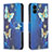 Coque Portefeuille Motif Fantaisie Livre Cuir Etui Clapet B03F pour Samsung Galaxy A04 4G Bleu Ciel