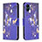 Coque Portefeuille Motif Fantaisie Livre Cuir Etui Clapet B03F pour Samsung Galaxy A04 4G Bleu Royal