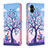 Coque Portefeuille Motif Fantaisie Livre Cuir Etui Clapet B03F pour Samsung Galaxy A04 4G Violet Clair