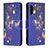 Coque Portefeuille Motif Fantaisie Livre Cuir Etui Clapet B03F pour Samsung Galaxy A04s Bleu Royal