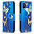 Coque Portefeuille Motif Fantaisie Livre Cuir Etui Clapet B03F pour Samsung Galaxy A12 5G Bleu Ciel