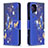 Coque Portefeuille Motif Fantaisie Livre Cuir Etui Clapet B03F pour Samsung Galaxy A12 5G Bleu Royal