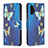 Coque Portefeuille Motif Fantaisie Livre Cuir Etui Clapet B03F pour Samsung Galaxy A13 4G Bleu Ciel