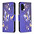 Coque Portefeuille Motif Fantaisie Livre Cuir Etui Clapet B03F pour Samsung Galaxy A13 4G Bleu Royal