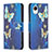 Coque Portefeuille Motif Fantaisie Livre Cuir Etui Clapet B03F pour Samsung Galaxy A23 5G SC-56C Bleu Ciel