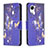 Coque Portefeuille Motif Fantaisie Livre Cuir Etui Clapet B03F pour Samsung Galaxy A23 5G SC-56C Bleu Royal