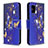 Coque Portefeuille Motif Fantaisie Livre Cuir Etui Clapet B03F pour Samsung Galaxy A31 Bleu Royal
