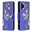 Coque Portefeuille Motif Fantaisie Livre Cuir Etui Clapet B03F pour Samsung Galaxy A32 4G Bleu Royal