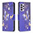 Coque Portefeuille Motif Fantaisie Livre Cuir Etui Clapet B03F pour Samsung Galaxy A33 5G Bleu Royal