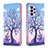 Coque Portefeuille Motif Fantaisie Livre Cuir Etui Clapet B03F pour Samsung Galaxy A33 5G Violet Clair