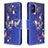 Coque Portefeuille Motif Fantaisie Livre Cuir Etui Clapet B03F pour Samsung Galaxy A51 5G Bleu Royal