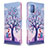 Coque Portefeuille Motif Fantaisie Livre Cuir Etui Clapet B03F pour Samsung Galaxy A51 5G Violet Clair