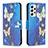 Coque Portefeuille Motif Fantaisie Livre Cuir Etui Clapet B03F pour Samsung Galaxy A53 5G Bleu Ciel