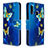 Coque Portefeuille Motif Fantaisie Livre Cuir Etui Clapet B03F pour Samsung Galaxy A70E Bleu Ciel