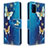 Coque Portefeuille Motif Fantaisie Livre Cuir Etui Clapet B03F pour Samsung Galaxy A71 5G Bleu Ciel