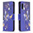 Coque Portefeuille Motif Fantaisie Livre Cuir Etui Clapet B03F pour Samsung Galaxy M02 Bleu Royal