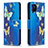 Coque Portefeuille Motif Fantaisie Livre Cuir Etui Clapet B03F pour Samsung Galaxy M12 Bleu Ciel